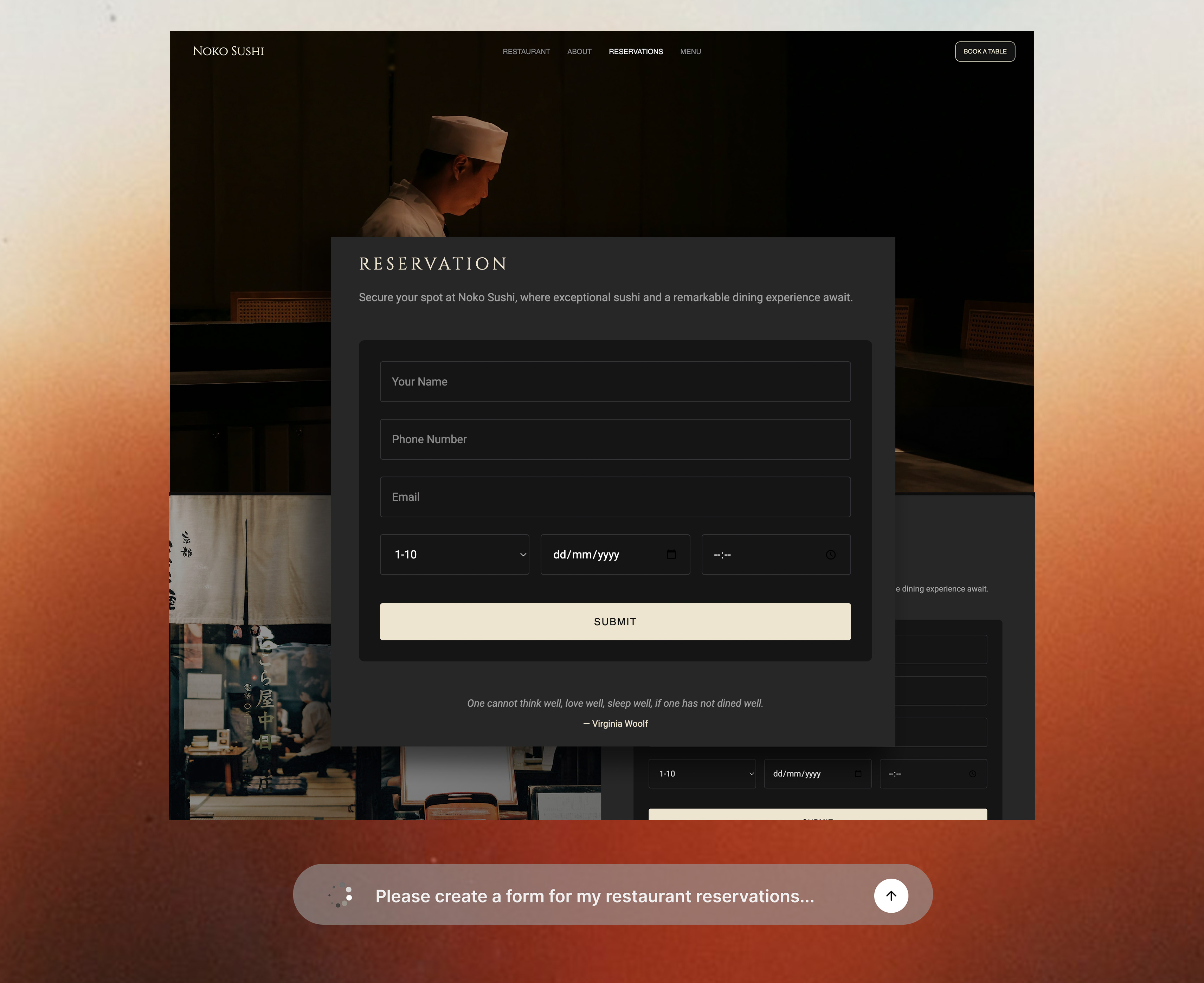 AI Forms Section