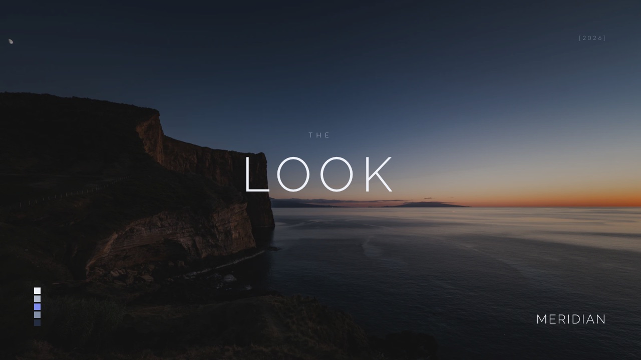 The look slide from a Framekit Slides commercial treatment, the agreed reference a rough cut should be measured against instead of a finished film.