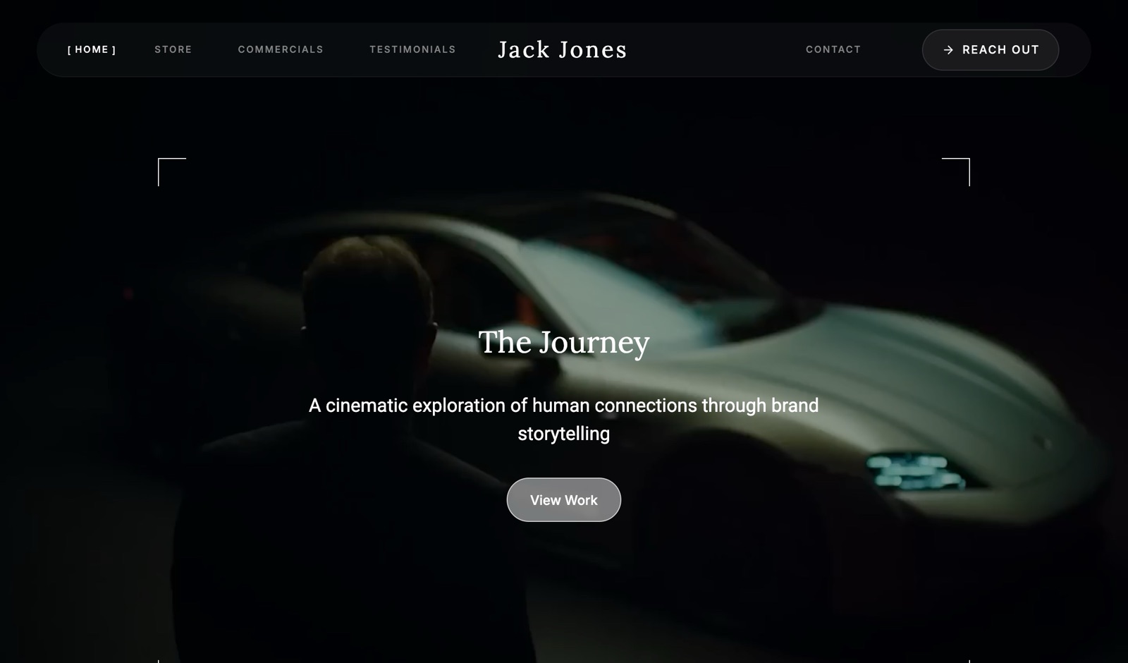 A portfolio template in Framekit, ready to edit